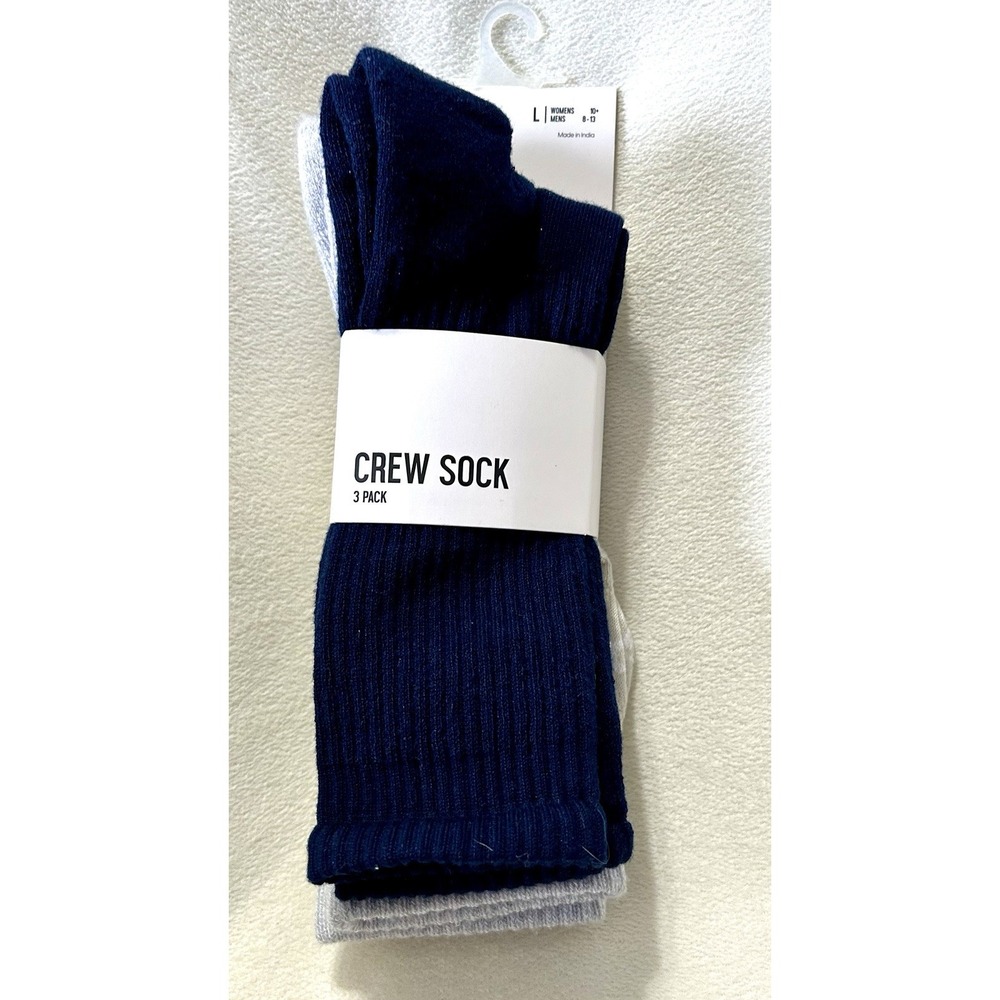 DSG 3 Pack Crew Men's 8-13/Women's 10+ Large Multicolor Socks (D4)(SC2)